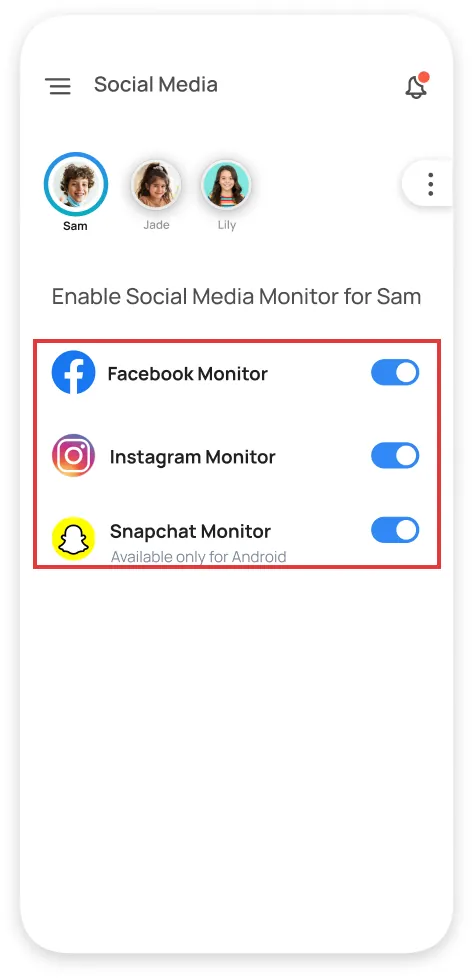 Social media monitor to  prevent  addiction
