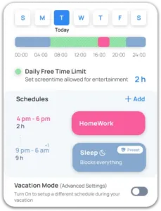 Mobicip Screen time management