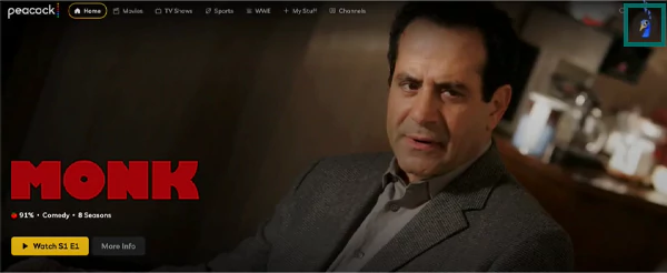 Screenshot Peacock app