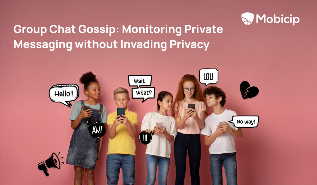 Group Chat Gossip: Monitoring Private Messaging Without Invading Privacy