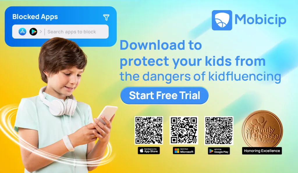 How mobicip can help in protecting kids from   the danger of Kidfluencers