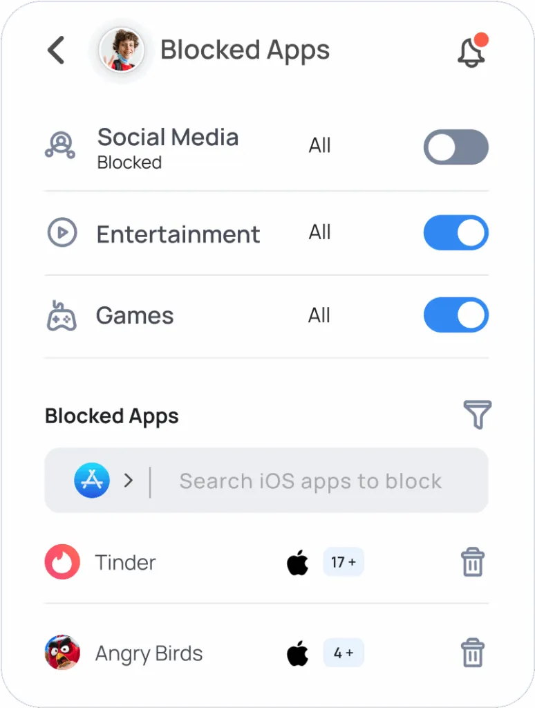 Block Monkey App using Mobicip
