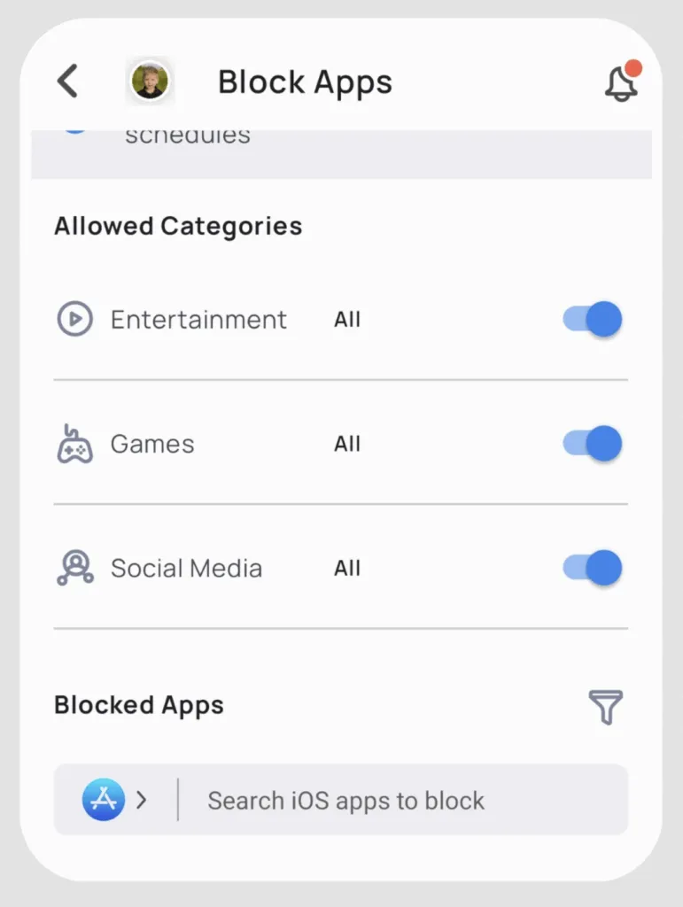 Blocking distracting social media apps with Mobicip to prevent parental technoference