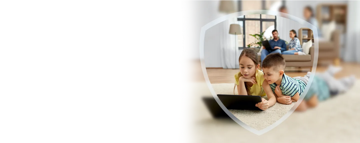 Family using Mobicip parental controls on multiple devices