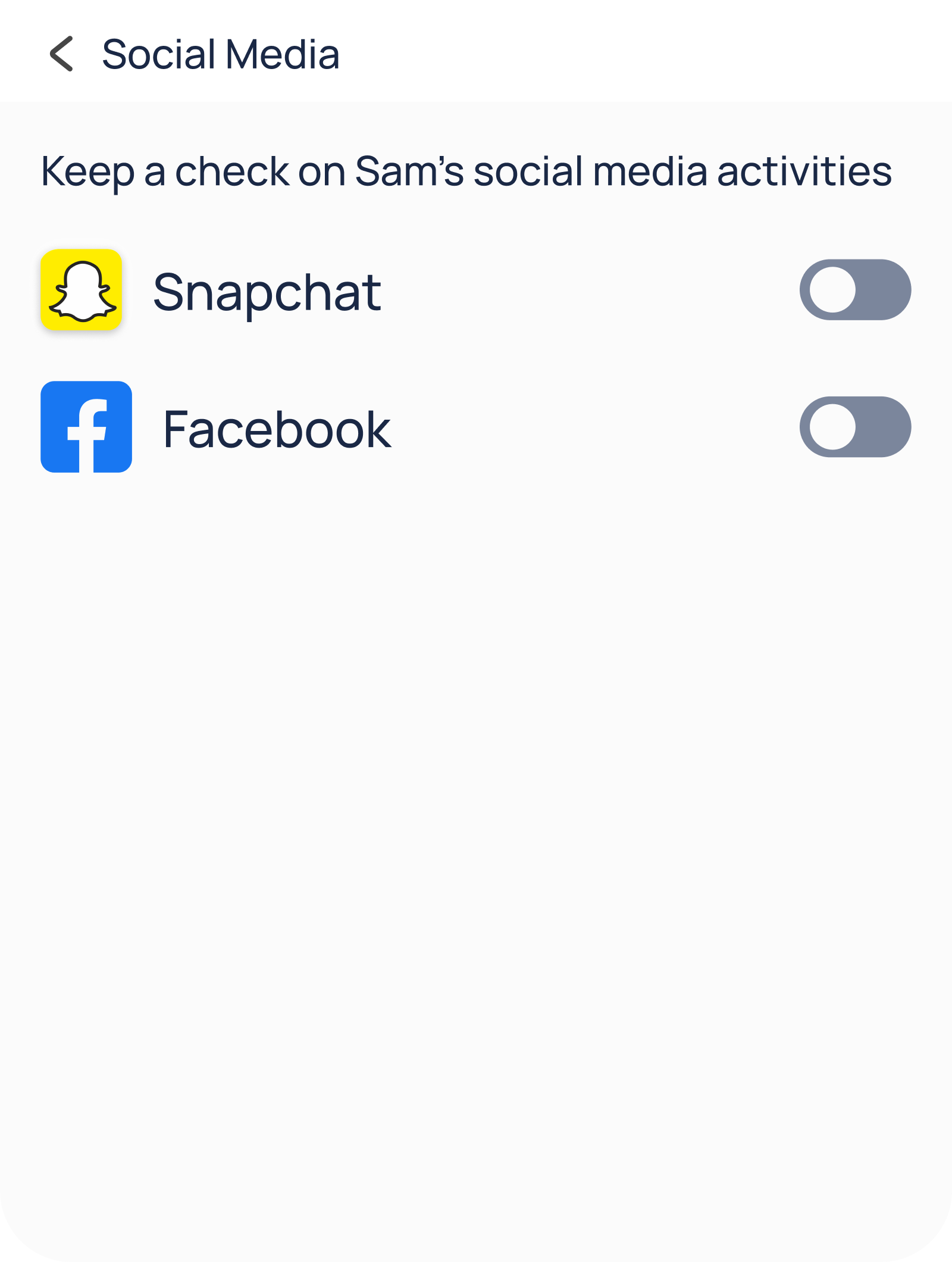 Mobicip social media monitoring interface preview