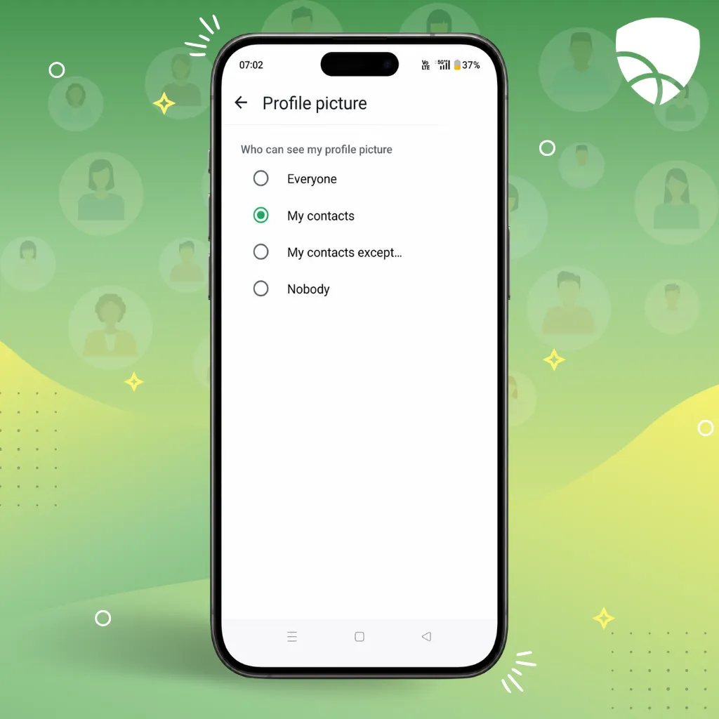 Profile picture visibility in WhatsApp