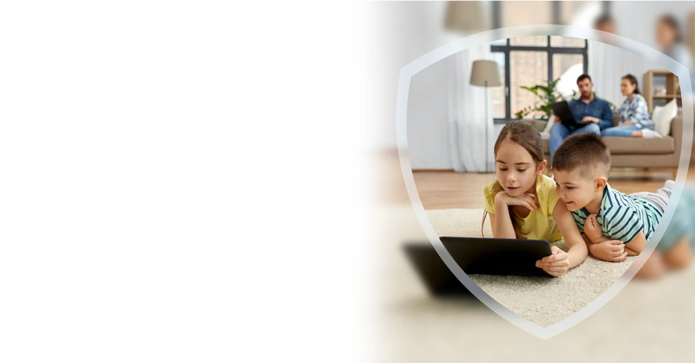 Family using Mobicip parental controls on multiple devices
